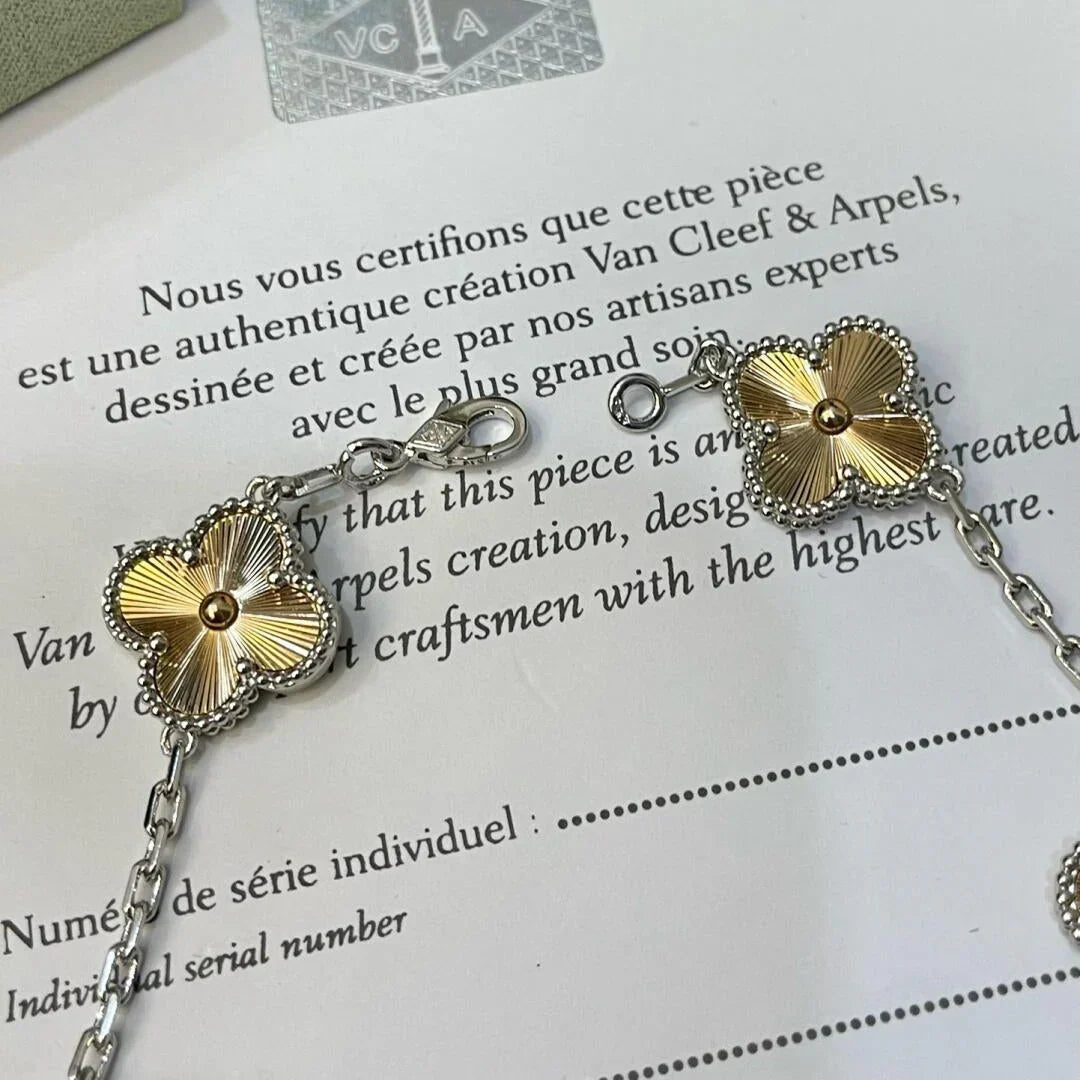[OAKJURI Jewelry] CLOVER 5 MOTIF LASER BRACELET COLLECTION