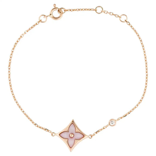 [OAKJURI Jewelry]STAR 1 DIAMOND PINK GOLD BRACELET