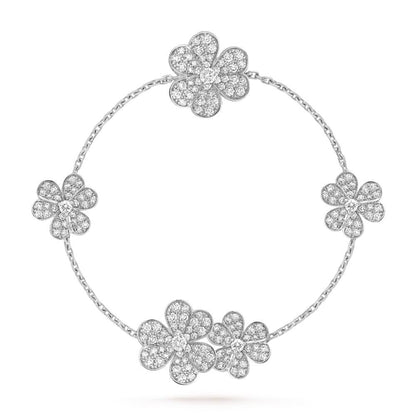 [OAKJURI Jewelry]FRIVOLE SILVER 5 FLOWERS BRACELET
