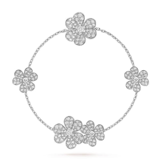 [OAKJURI Jewelry]FRIVOLE SILVER 5 FLOWERS BRACELET