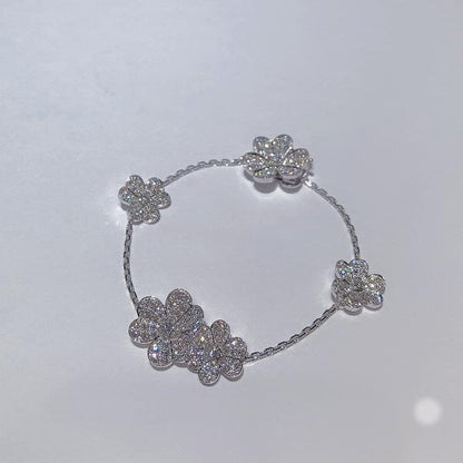 [OAKJURI Jewelry]FRIVOLE SILVER 5 FLOWERS BRACELET