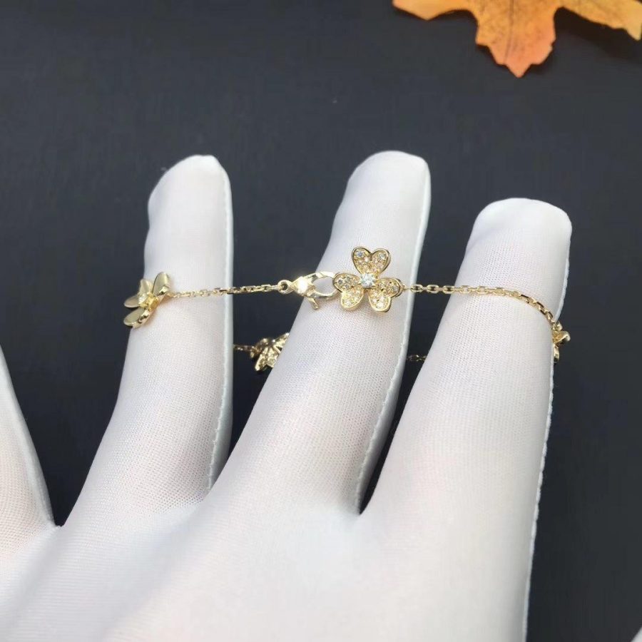 [OAKJURI Jewelry]FRIVOLE GOLD 5 FLOWERS BRACELET