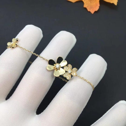[OAKJURI Jewelry]FRIVOLE GOLD 5 FLOWERS BRACELET