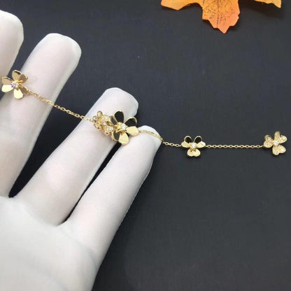 [OAKJURI Jewelry]FRIVOLE GOLD 5 FLOWERS BRACELET