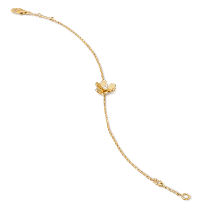 [OAKJURI Jewelry]FRIVOLE GOLD FLOWER PINK MALACHITE BRACELET