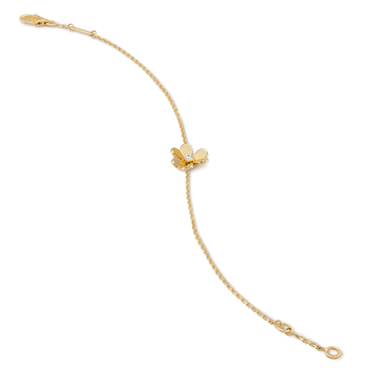 [OAKJURI Jewelry]FRIVOLE GOLD FLOWER PINK MALACHITE BRACELET