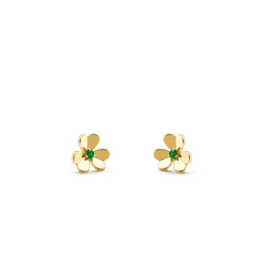 [OAKJURI Jewelry]FRIVOLE  FLOWER MALACHITE EARRINGS