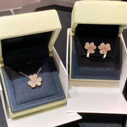 [OAKJURI Jewelry]FRIVOLE ROSE GOLD FLOWER DIAMOND NECKLACE