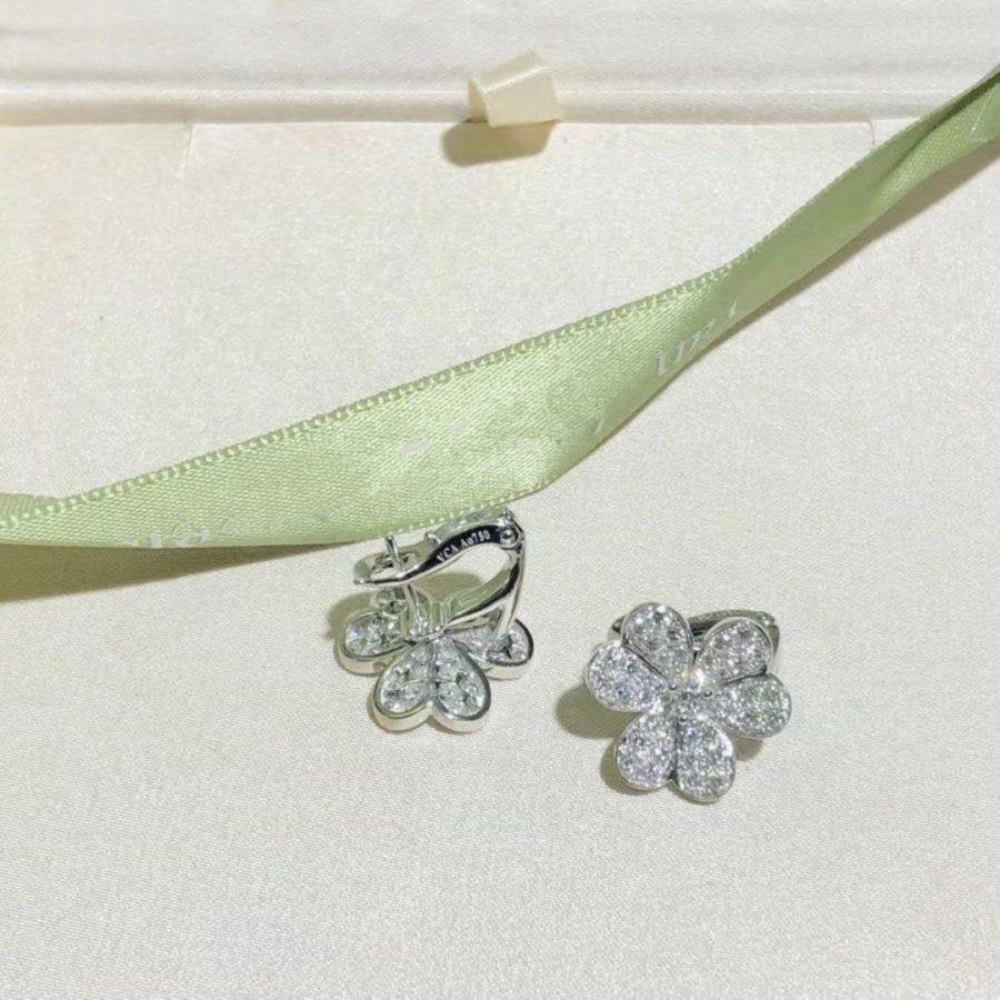 [OAKJURI Jewelry]FRIVOLE SILVER FLOWER DIAMOND EARRINGS