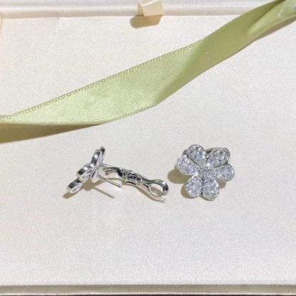 [OAKJURI Jewelry]FRIVOLE SILVER FLOWER DIAMOND EARRINGS