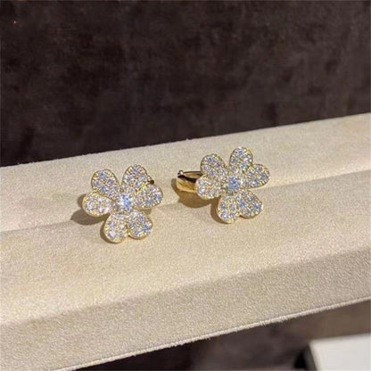 [OAKJURI Jewelry]FRIVOLE GOLD FLOWER DIAMOND EARRINGS