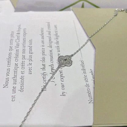 [OAKJURI Jewelry]CLOVER  SINGLE FLOWER BRACELET SILVER