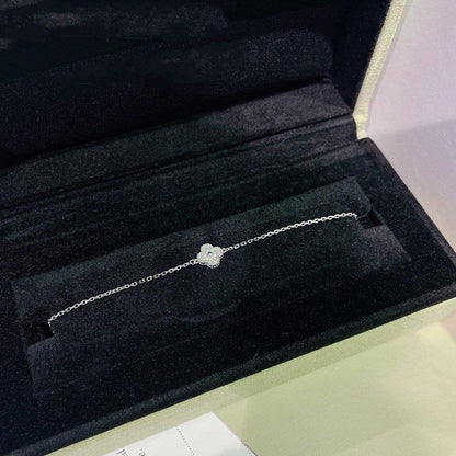 [OAKJURI Jewelry]CLOVER  SINGLE FLOWER BRACELET SILVER