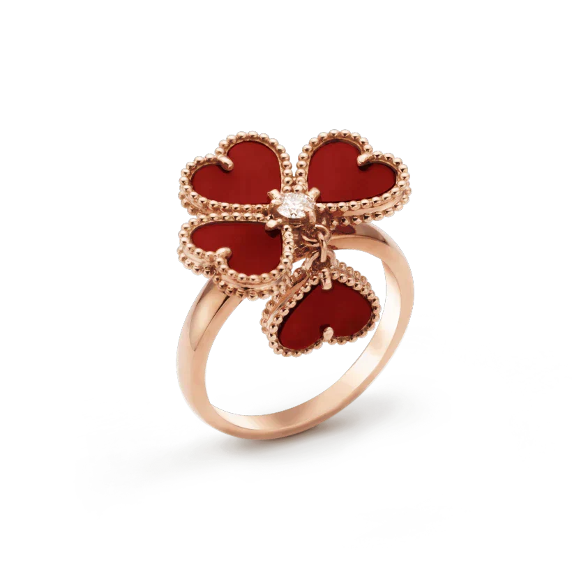 [OAKJURI Jewelry]SWEET CLOVER CARNELIAN RING