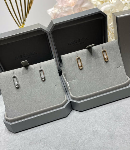 [OAKJURI Jewelry]MOVE UNO SMALL 1 DIAMOND EARRINGS