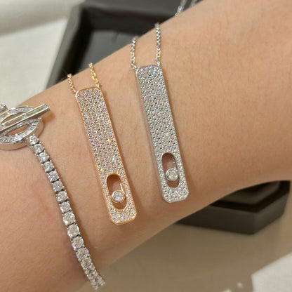 [OAKJURI Jewelry]MY FIRST DIAMOND PAVED NECKLACE