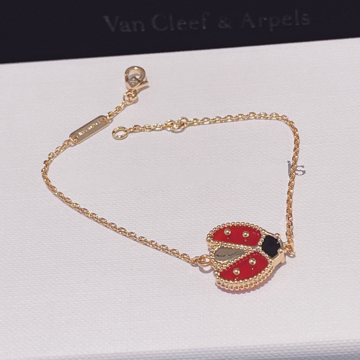 [OAKJURI Jewelry]LUCKY SPRING 1 MOTIF PINK GOLD BRACELET