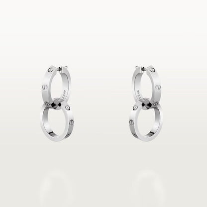 [OAKJURI Jewelry] LOVE 3.3MM DANGLE EARRINGS