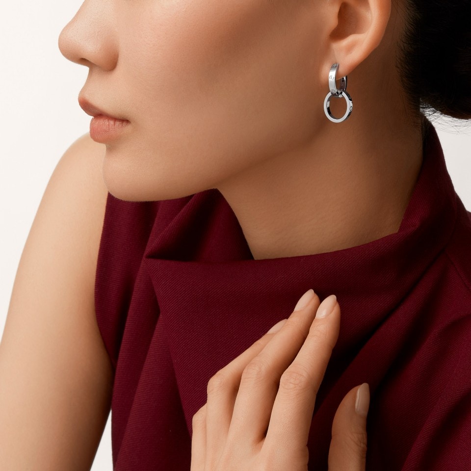 [OAKJURI Jewelry] LOVE 3.3MM DANGLE EARRINGS