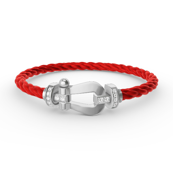 [OAKJURI Jewelry]FORCE LARGE HORSESHOE HALF DIAMOND BRACELET SILVER