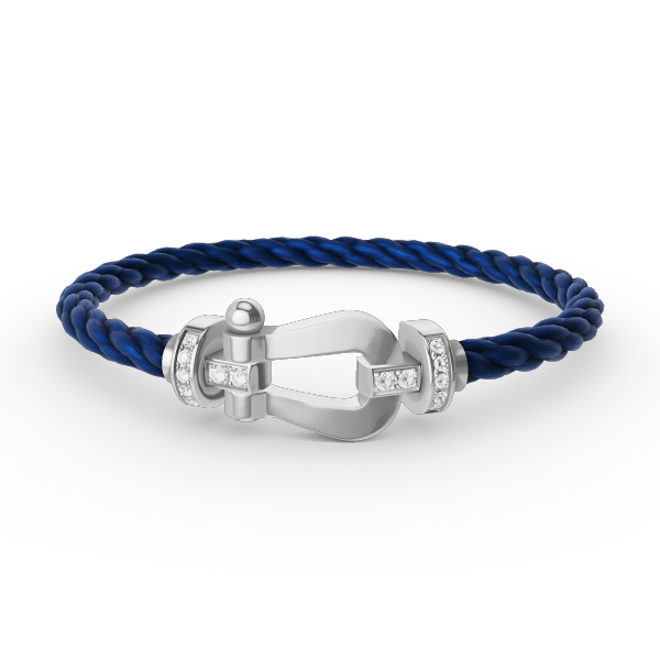 [OAKJURI Jewelry]FORCE LARGE HORSESHOE HALF DIAMOND BRACELET SILVER