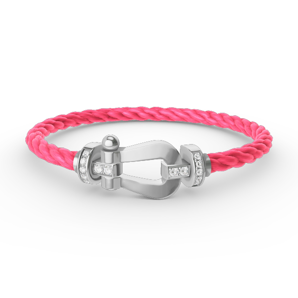 [OAKJURI Jewelry]FORCE LARGE HORSESHOE HALF DIAMOND BRACELET SILVER