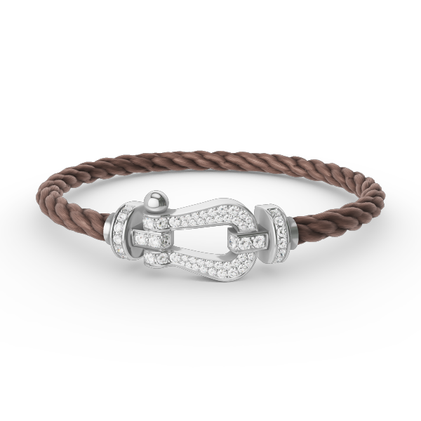 [OAKJURI Jewelry]FORCE LARGE HORSESHOE FULL DIAMOND BRACELET SILVER