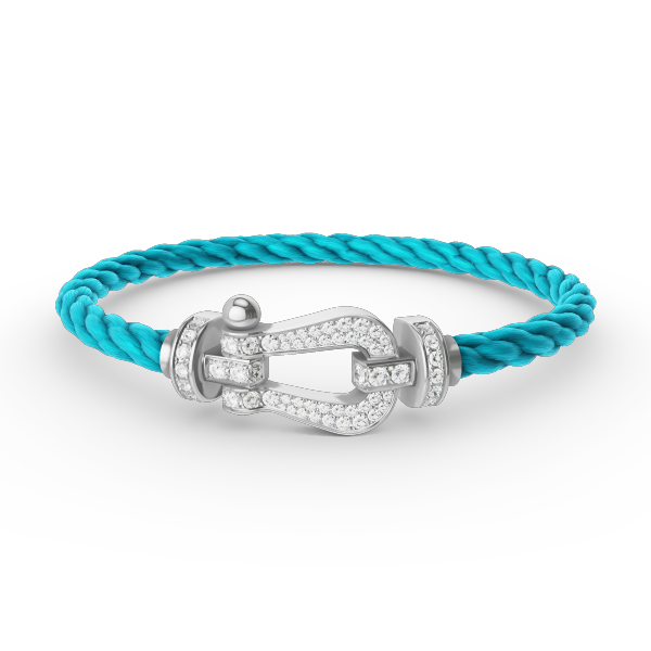 [OAKJURI Jewelry]FORCE LARGE HORSESHOE FULL DIAMOND BRACELET SILVER