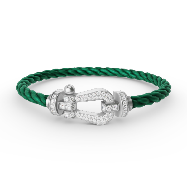 [OAKJURI Jewelry]FORCE LARGE HORSESHOE FULL DIAMOND BRACELET SILVER