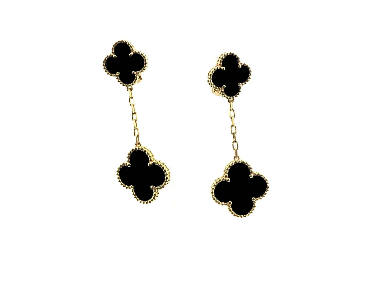 [OAKJURI Jewelry]CLOVER 2 MOTIFS  EARRINGS (MULTIPLE CHOICESC