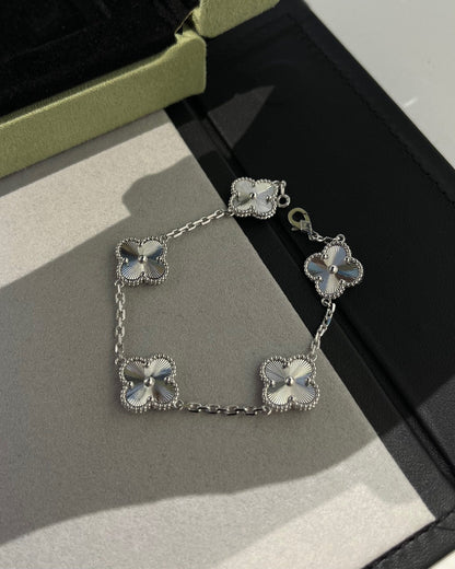[OAKJURI Jewelry] CLOVER 5 MOTIF LASER BRACELET COLLECTION